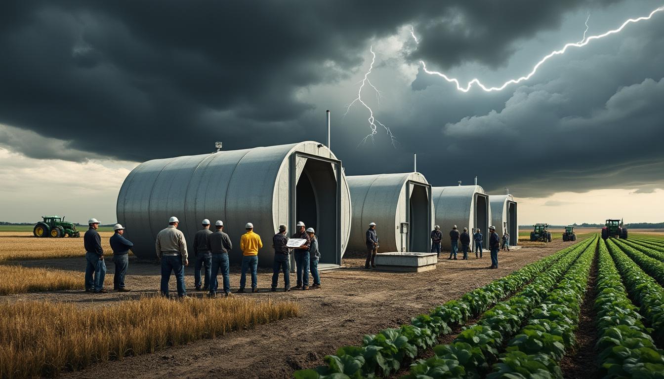 découvrez comment des bunkers collectifs sont conçus pour soutenir les agriculteurs pendant les périodes de crise, en offrant une solution innovante pour stocker des ressources vitales et renforcer la résilience de l'agriculture face aux défis actuels.