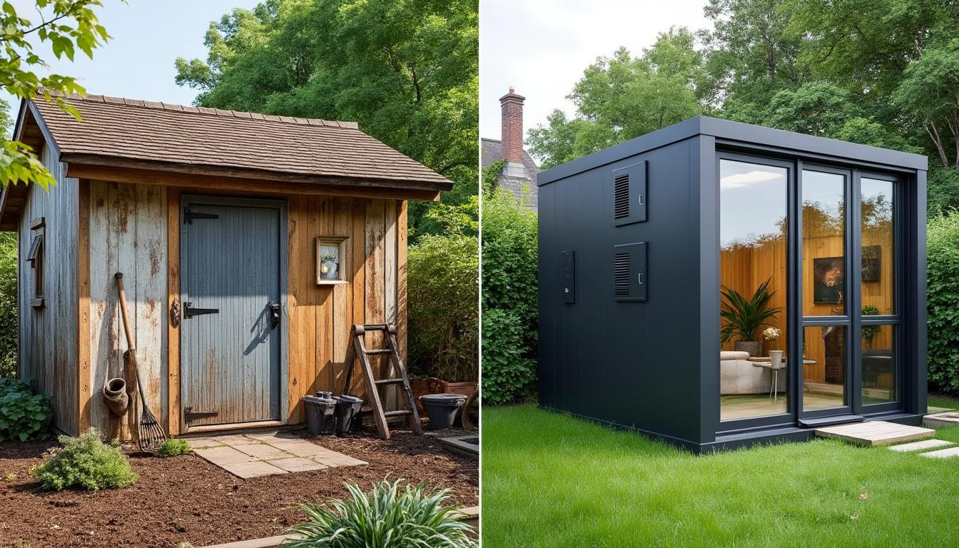 découvrez comment transformer un simple abri de jardin en un refuge climatisé grâce à notre guide sur la métamorphose d'un bunker en kit. idéal pour ceux qui cherchent à allier fonctionnalité et confort, ce projet vous offre une nouvelle perspective sur l'aménagement extérieur tout en garantissant protection et bien-être.